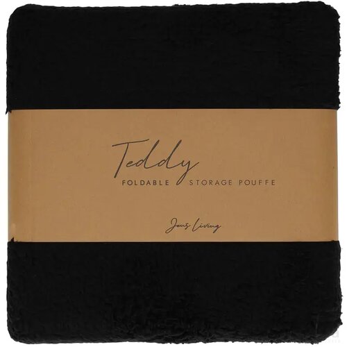 JENS Living Opvouwbare Poef Teddy Zwart