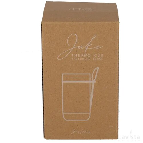 JENS Living Thermo Beker met Lepel Jake Steengrijs
