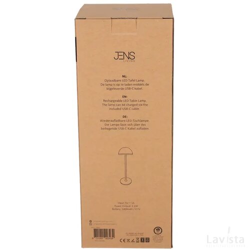JENS Living LED Tafellamp Zwart
