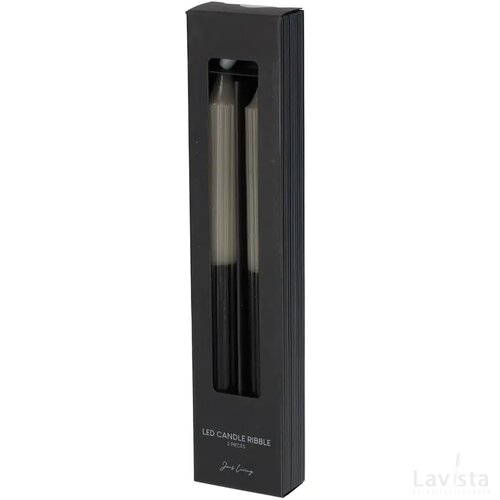 JENS Living LED Dinerkaars Ribbel Grijs/Zwart