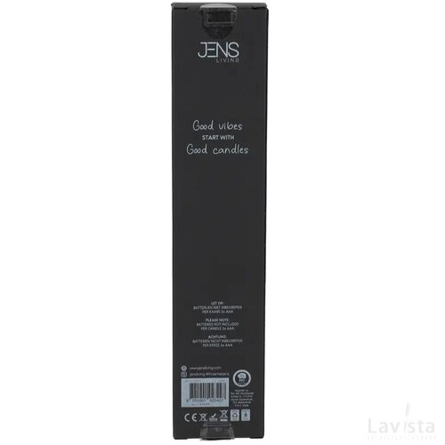 JENS Living LED Dinerkaars Ribbel Grijs/Zwart