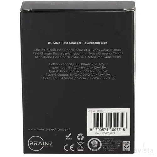 BRAINZ Fast Charger Powerbank Don
