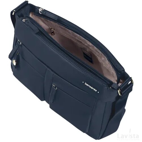 Samsonite Move 4.0 Horizontal Shoulder Bag + Flap Dark Blue