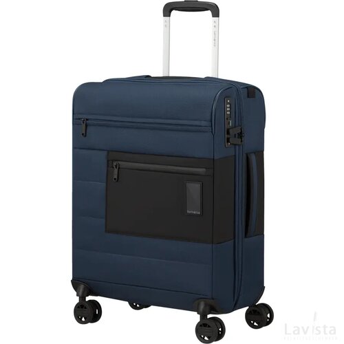 Samsonite Vaycay Spinner 55 EXP. Double Frame Navy Blue