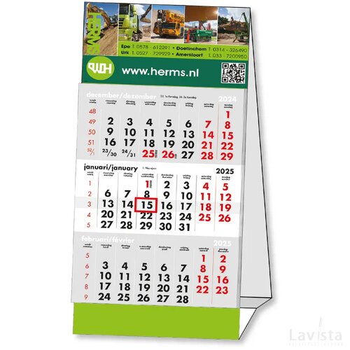 3 maands desk plus kalender