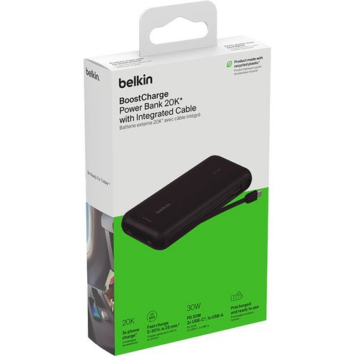 Belkin Boostcharge Powerbank 20K Integrated Cable