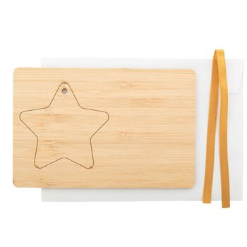 Boocard Kerstkaart, Ster Natuurlijk Boocard Kerstkaart, Ster Natuurlijk