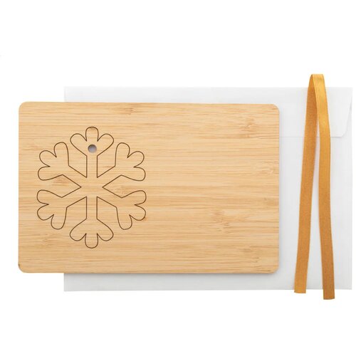 Boocard Kerstkaart, Sneeuwvlok Natuurlijk