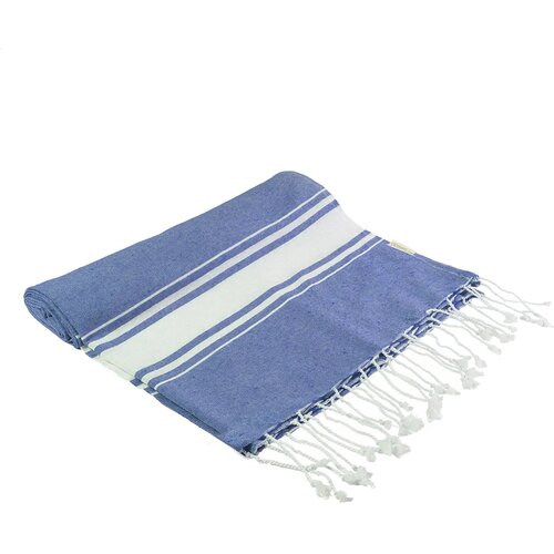 Cancun Gerecycled Katoenen Strandlaken Donker Blauw