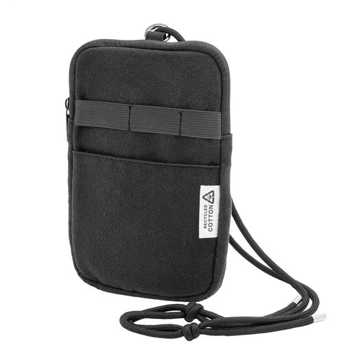 Canvafon Gerecycled Canvas Crossbody Mobiele Tas Zwart
