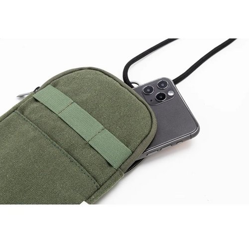Canvafon Gerecycled Canvas Crossbody Mobiele Tas Groen