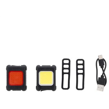 Cobik Oplaadbare Fiets Lichtset Zwart