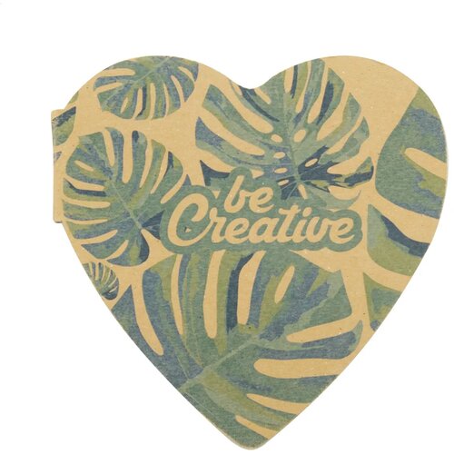 Creastick Heart Eco Custom Made Zelfklevende Blaadjes Natuurlijk