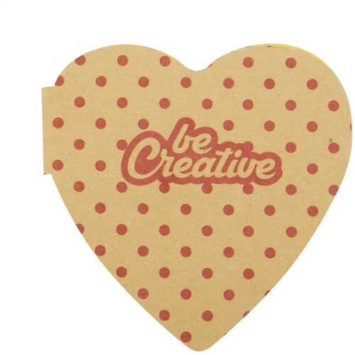 Creastick Heart Eco Custom Made Zelfklevende Blaadjes Natuurlijk