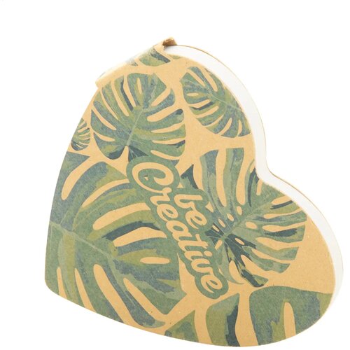 Creastick Heart Eco Custom Made Zelfklevende Blaadjes Natuurlijk