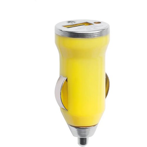 Hikal Usb Auto Oplader Geel