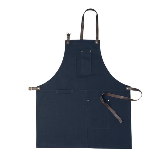 James Katoenen Schort Donker Blauw