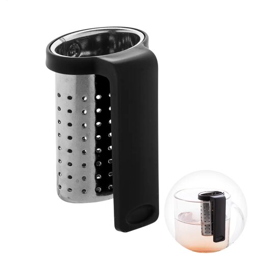 Leaflet Thee Infuser Zwart