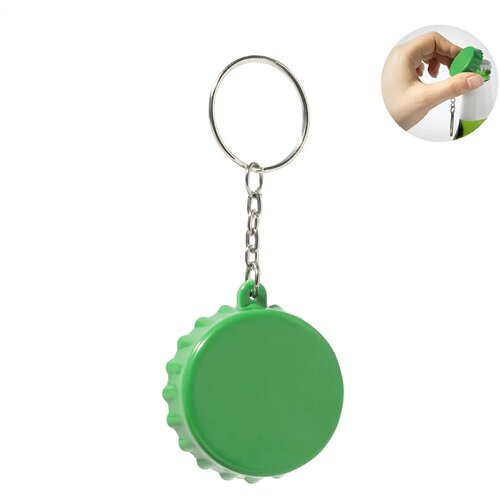 Popcap Rabs Flesopener Sleutelhanger Donker Groen