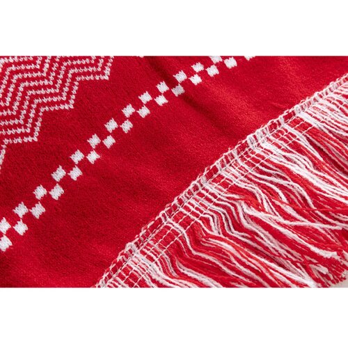 Skandihals Kerst Winter Sjaal Rood