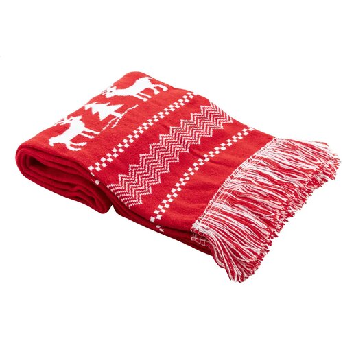 Skandihals Kerst Winter Sjaal Rood