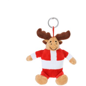 Velin Kerst Pluchen Sleutelhanger, Rendier Meerkleurig Velin Kerst Pluchen Sleutelhanger, Rendier Meerkleurig