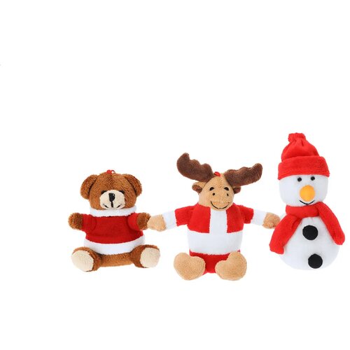 Velin Kerst Pluchen Sleutelhanger, Rendier Meerkleurig