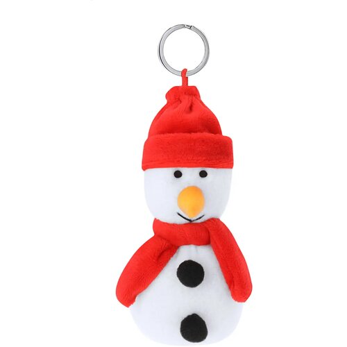 Velin Kerst Pluchen Sleutelhanger, Sneeuwpop Meerkleurig