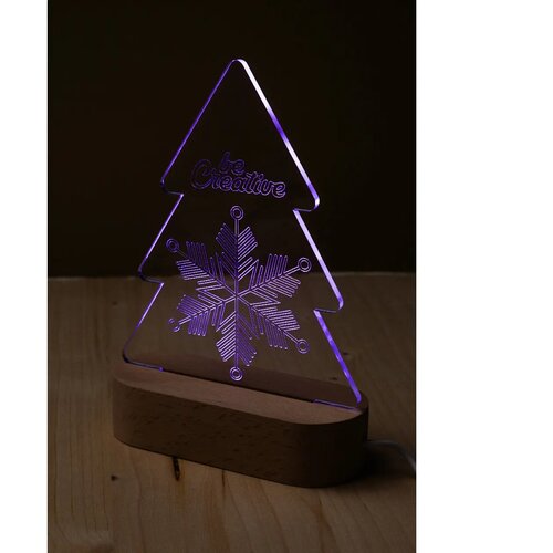 Woodify Xmas Kerstboom Led Licht Trofee Transparant
