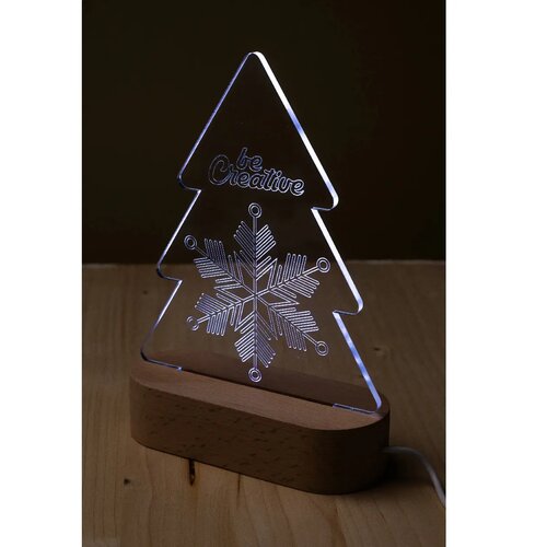 Woodify Xmas Kerstboom Led Licht Trofee Transparant