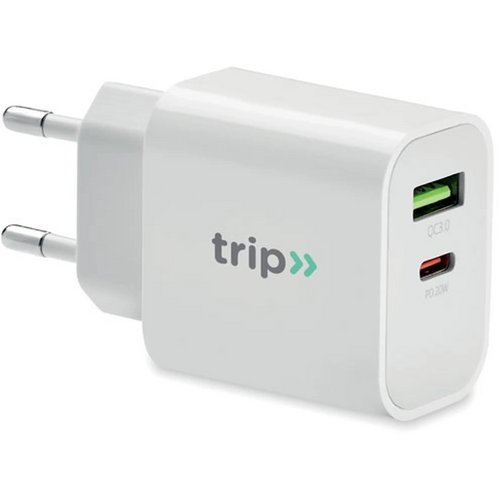 18w 2-poorts usb eu-stekker Port wit