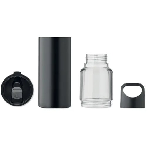 2-in-1 fles 610ml Dualuse zwart 610 ml