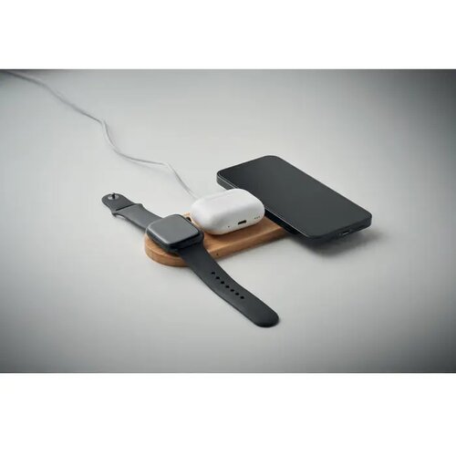 3-in-1 15w draadloze oplader Recpad hout