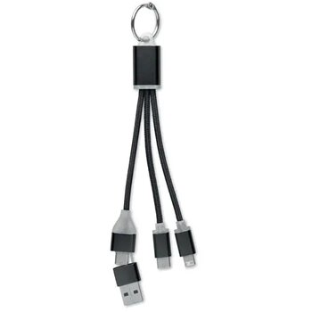 4 in 1 oplaadkabel type c Blue zwart