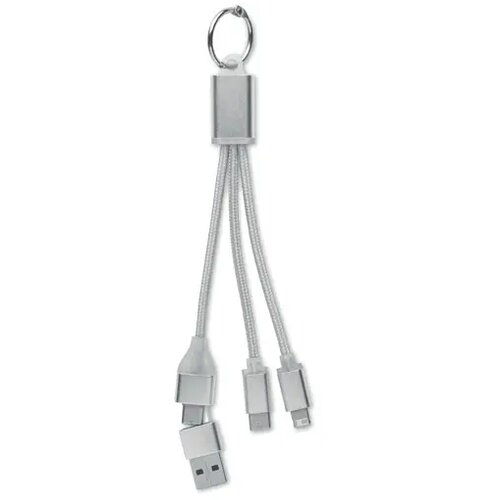 4 in 1 oplaadkabel type c Blue zilver