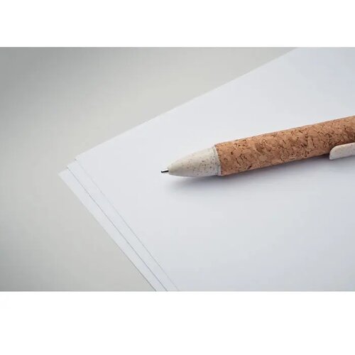 4-kleuren inkt balpen met kurk Arbocho beige
