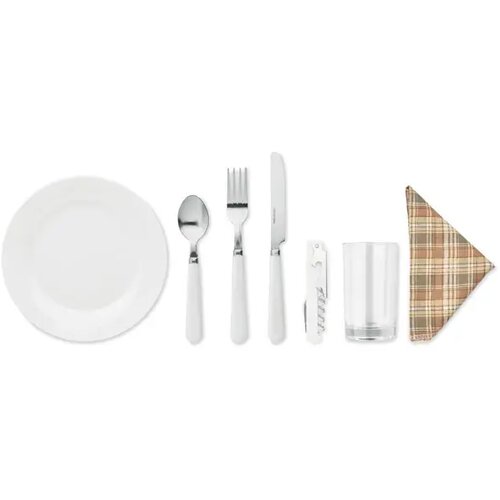 4-persoons rotan picknickmand Mimbre plus hout