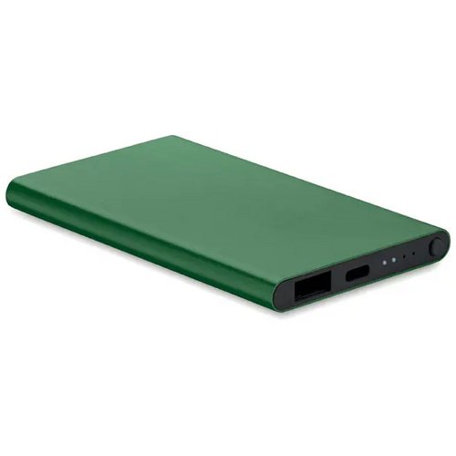 4000 mah power bank type c Powerflat c donker marinegroen