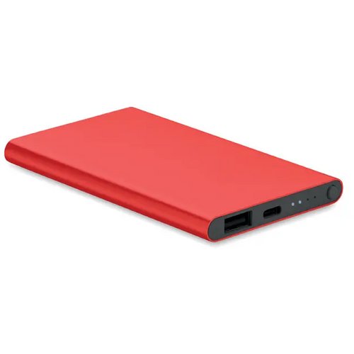 4000 mah power bank type c Powerflat c rood