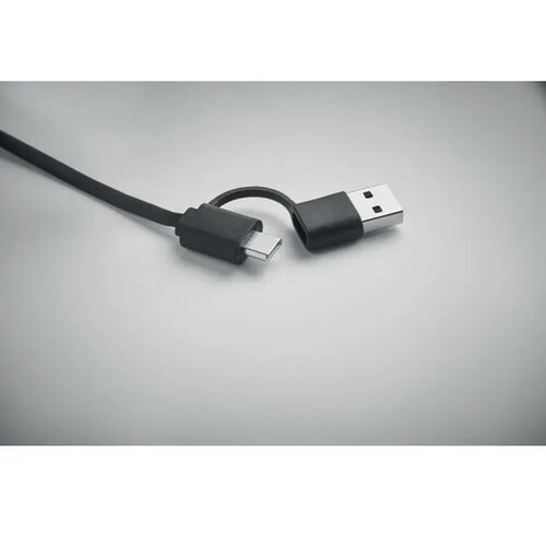 60w uittrekbare oplaadkabel Linea zwart
