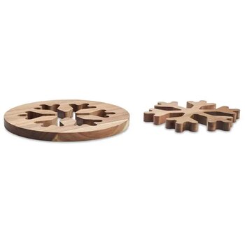 Acacia houten pothouders set Scaglia hout
