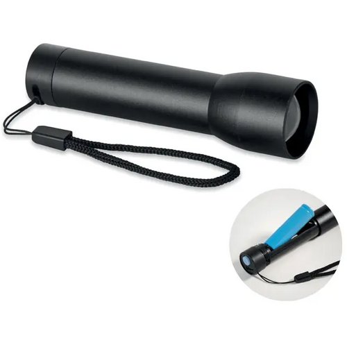 Aluminium oplaadbare zaklamp Lumezo zwart