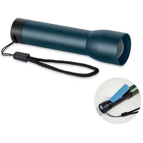 Aluminium oplaadbare zaklamp Lumezo marineblauw
