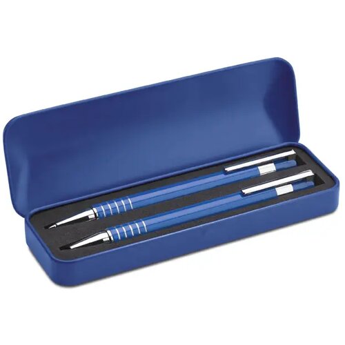 Aluminium schrijfset Alucolor blauw