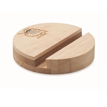 Berkenhouten telefoonhouder Grow round stand hout