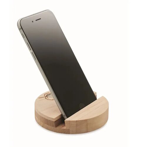 Berkenhouten telefoonhouder Grow round stand hout