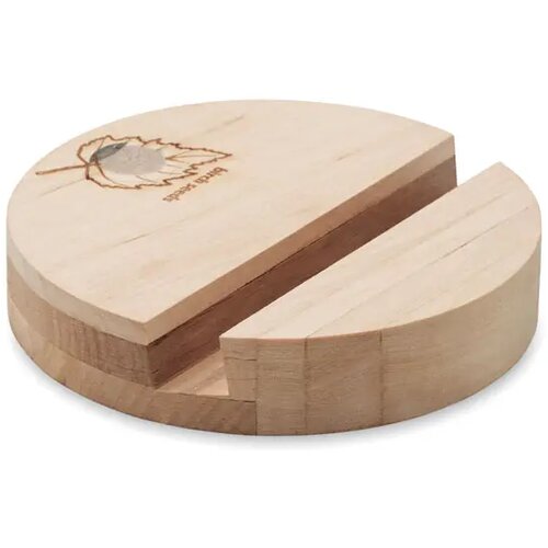 Berkenhouten telefoonhouder Grow round stand hout