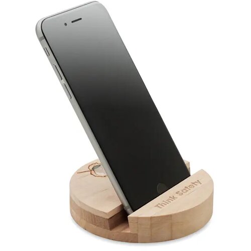 Berkenhouten telefoonhouder Grow round stand hout