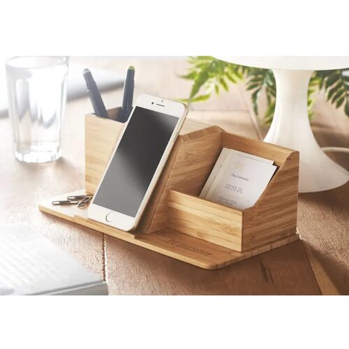 Desktop draadloze lader 15w Groovy hout