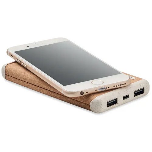 Draadloze 10000 mah powerbank Ralia beige